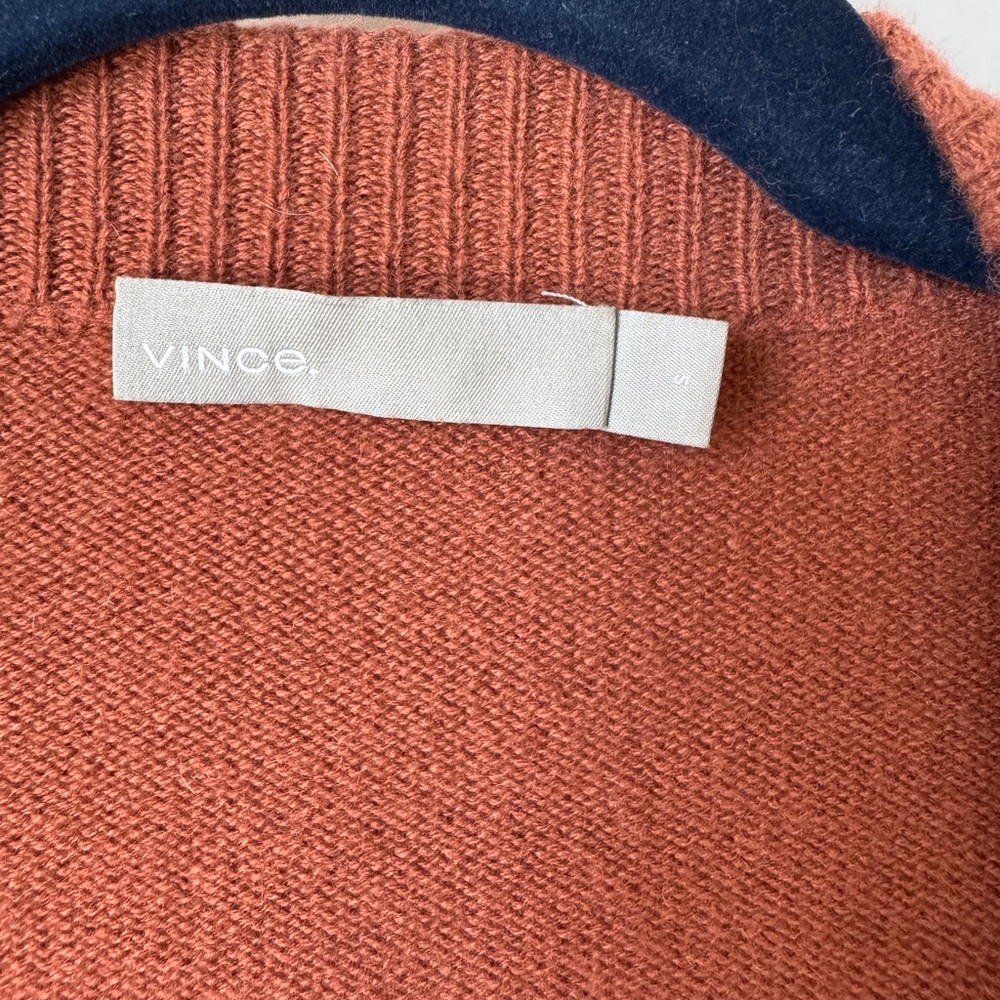 Vince Rust Cashmere Cardigan Sweater Size S - Picture 3 of 8